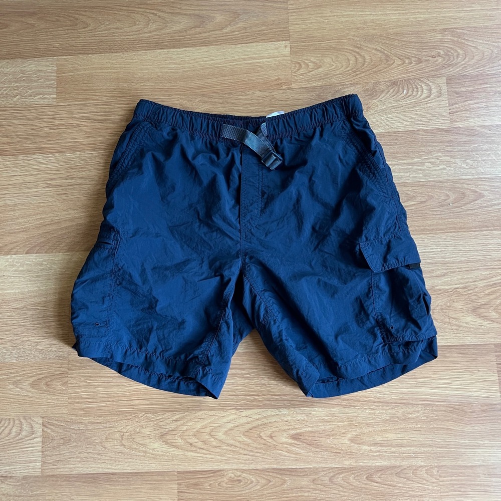 Columbia Mens Packable Cargo Shorts Large 34" Navy Hiking Outdoor Gorp Fishing - Picture 2 of 16